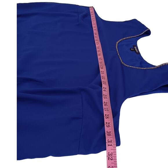 ROAMAN'S Beaded Dressy Blouse Top Cami 36W 4X Royal Blue Career‎ Office Event - Picture 6 of 10